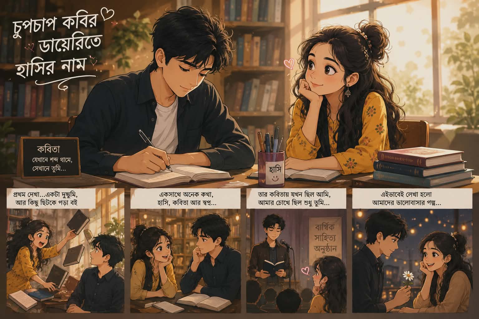 চুপচাপ কবির ডায়েরিতে হাসির নাম