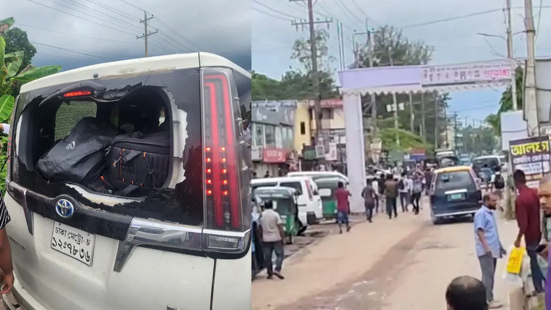 সিলেটে এনসিপির গাড়িবহরে হামলার অভিযোগ, পুলিশের ভাষ্য ‘ঢিল ছোড়ার ঘটনা’